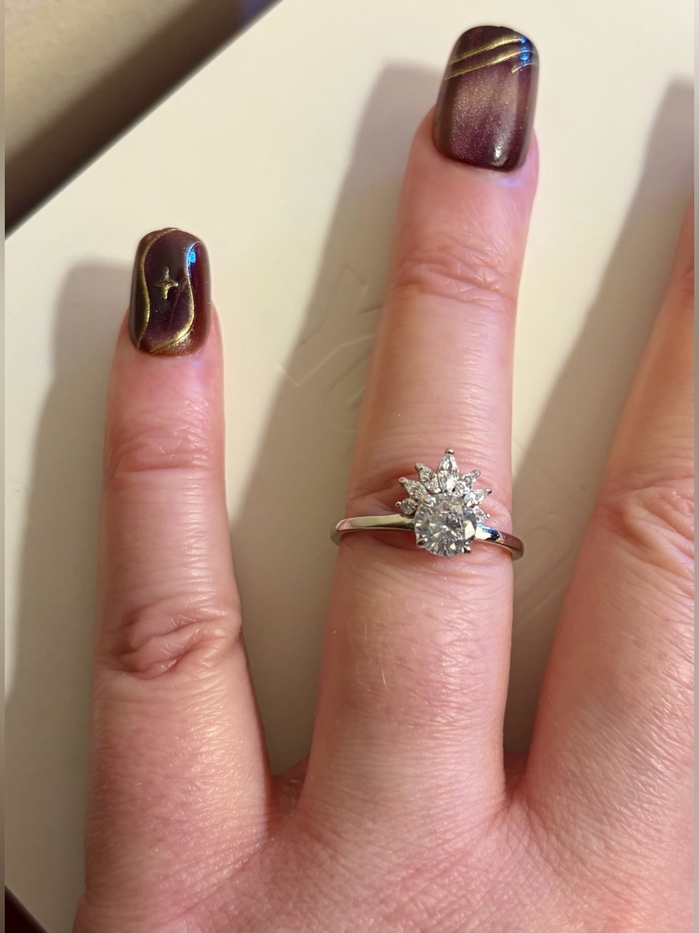 Charmed Aroma-Sterling Silver 925 W/AAA Cubic Zirconia-Pineapple Ring-Size 7